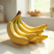 Bananes mûres sur un plan de travail blanc lumineux