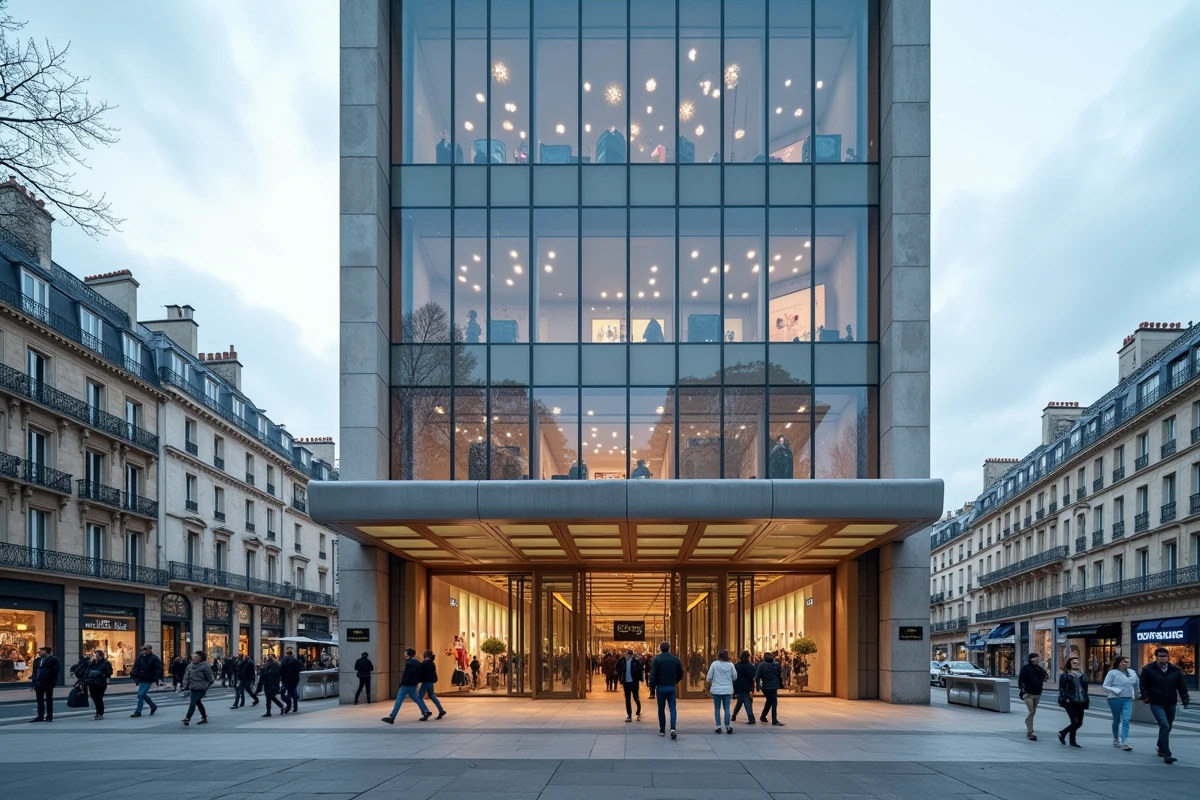 Façade extérieure et entrée principale de la Tour Montparnasse centre commercial à Paris