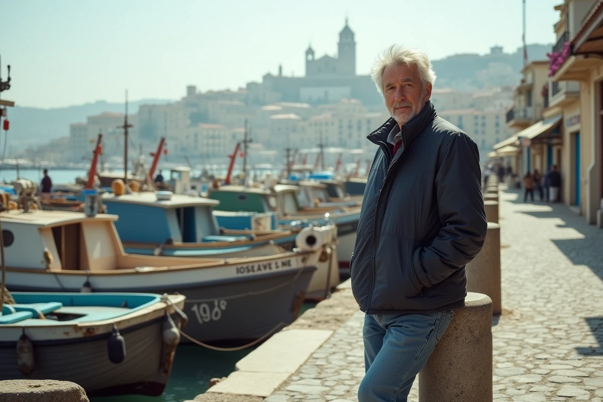 Le Vieux-Port de Marseille avec ses bateaux de pêche et la basilique Notre-Dame de la Garde en arrière-plan