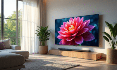 TV 4K ultra haute definition dans un salon moderne